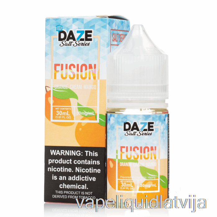 Ledus Apelsīnu Krēms Mango - 7 Daze Fusion Sāļi - 30ml 50mg Vape šķidrums